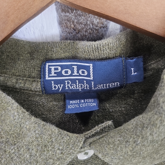 Polo By Ralph Lauren Green Long Sleeve Polo Size Large - Picture 2 of 13